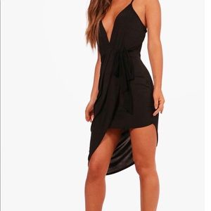 Black low cut dress